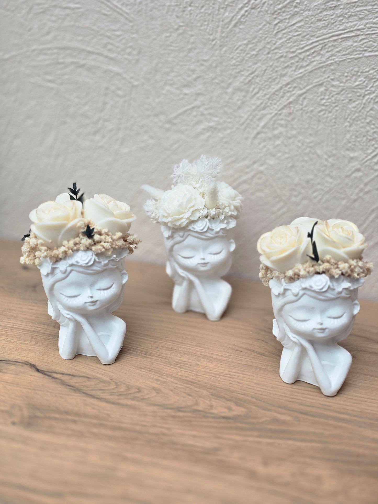 CandleBouquet „Lady Bloom Grace“ – White & Gold 🤍✨