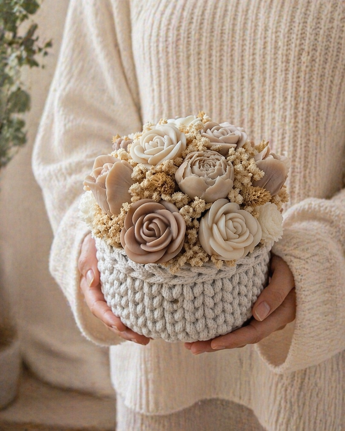 CandleBouquet „Nature Bloom Love“ - Unikat