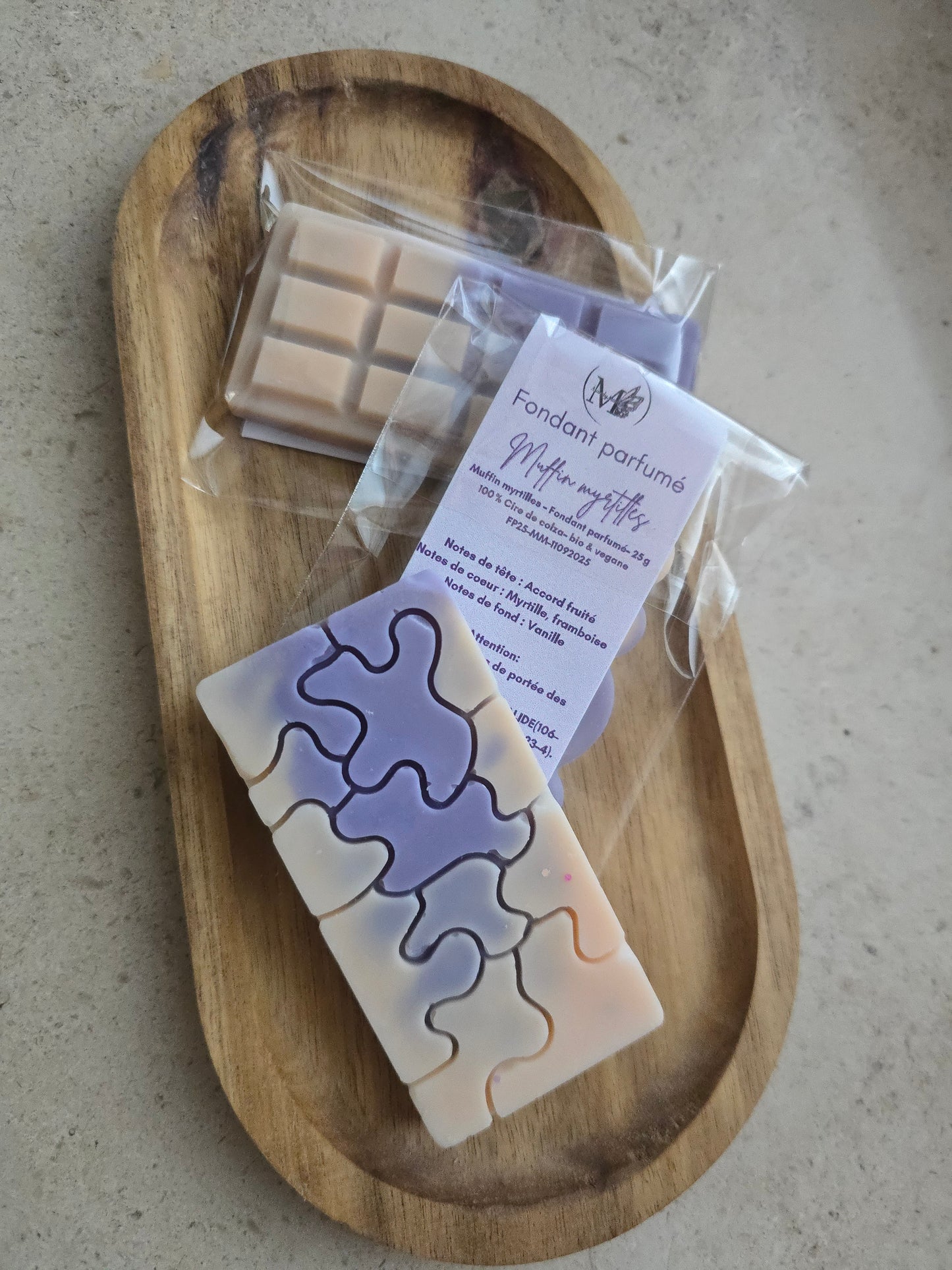 Fondant parfumé artisanal - 25gr - Muffin myrtilles