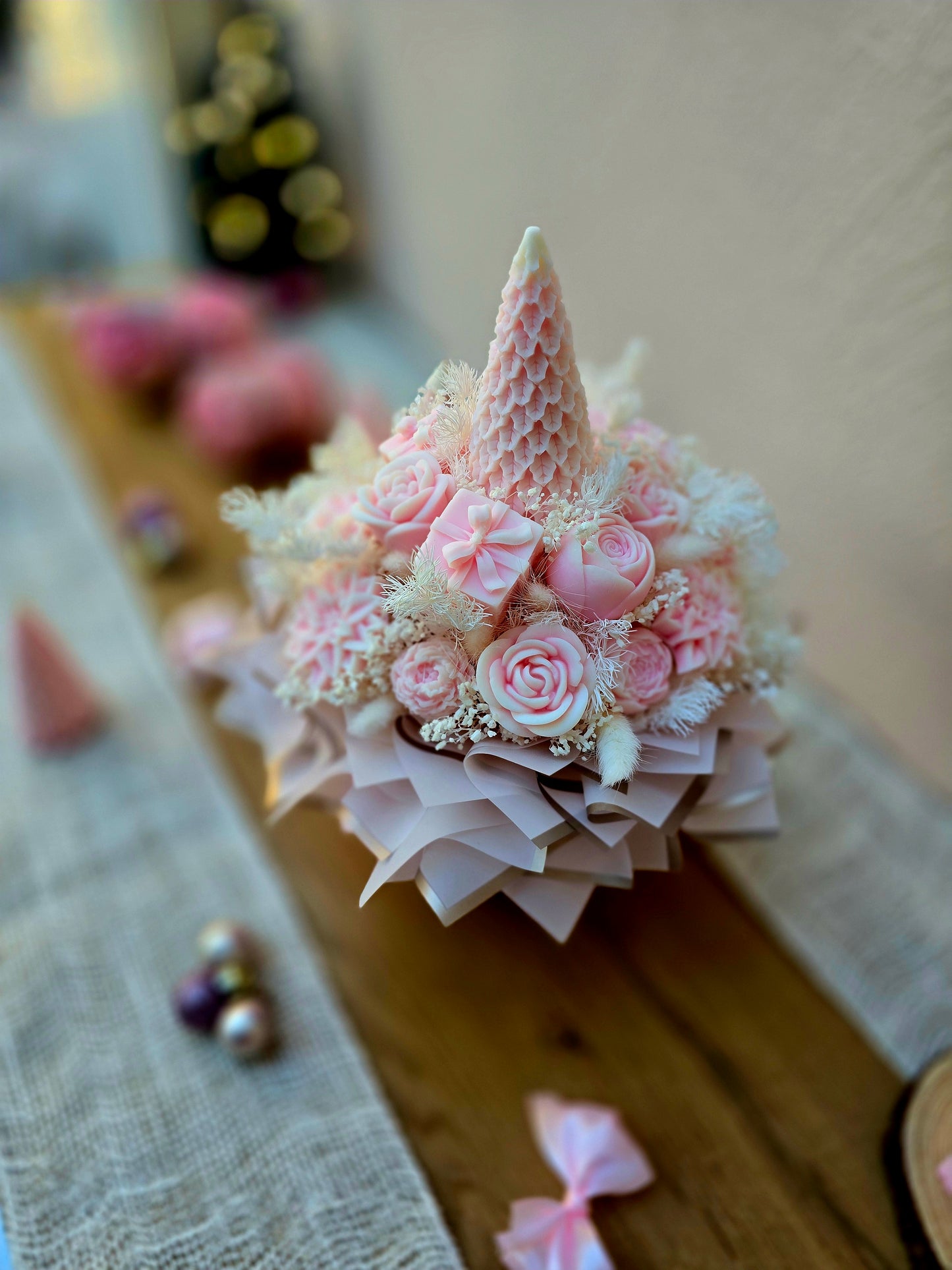 Candlebouquet - Pink Xmas