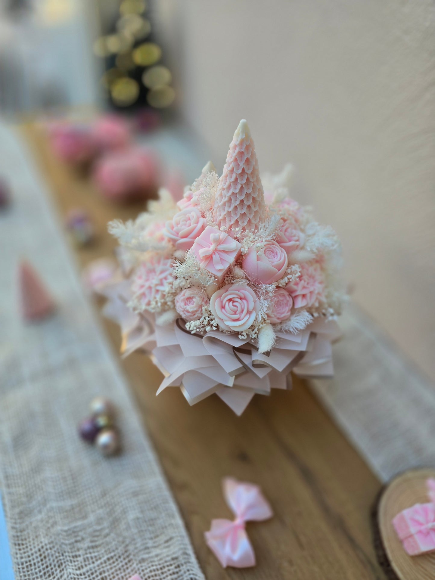 Candlebouquet - Pink Xmas