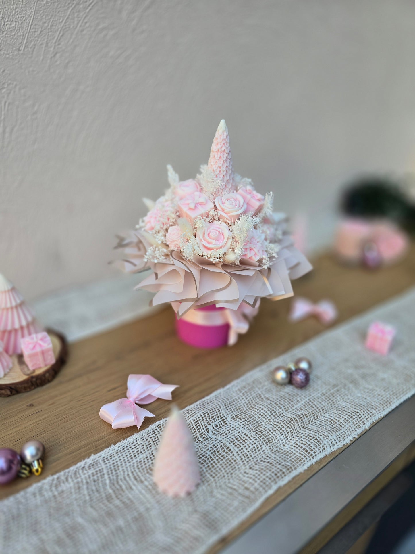 Candlebouquet - Pink Xmas