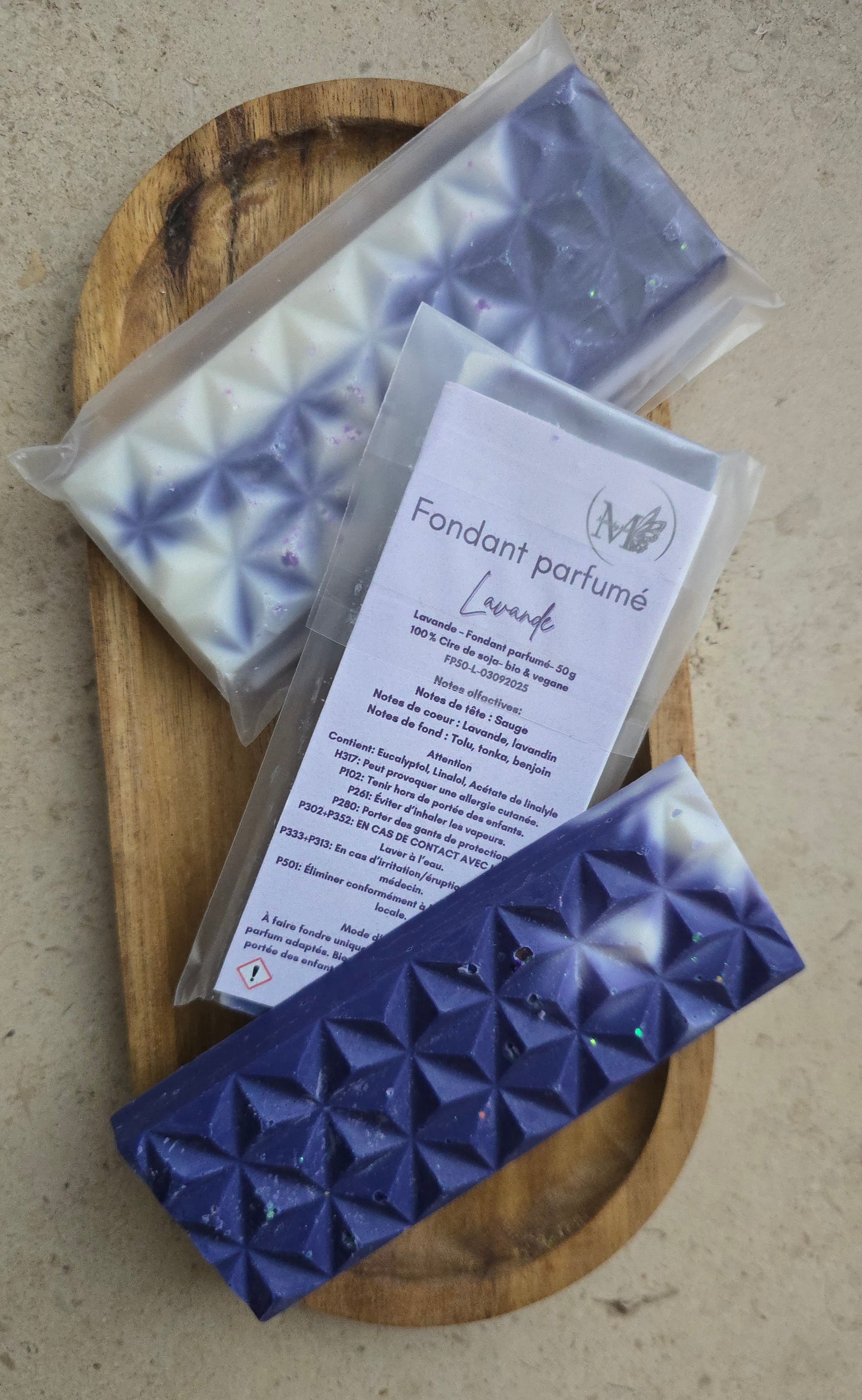 Fondant parfumé artisanal - 50gr - Lavande