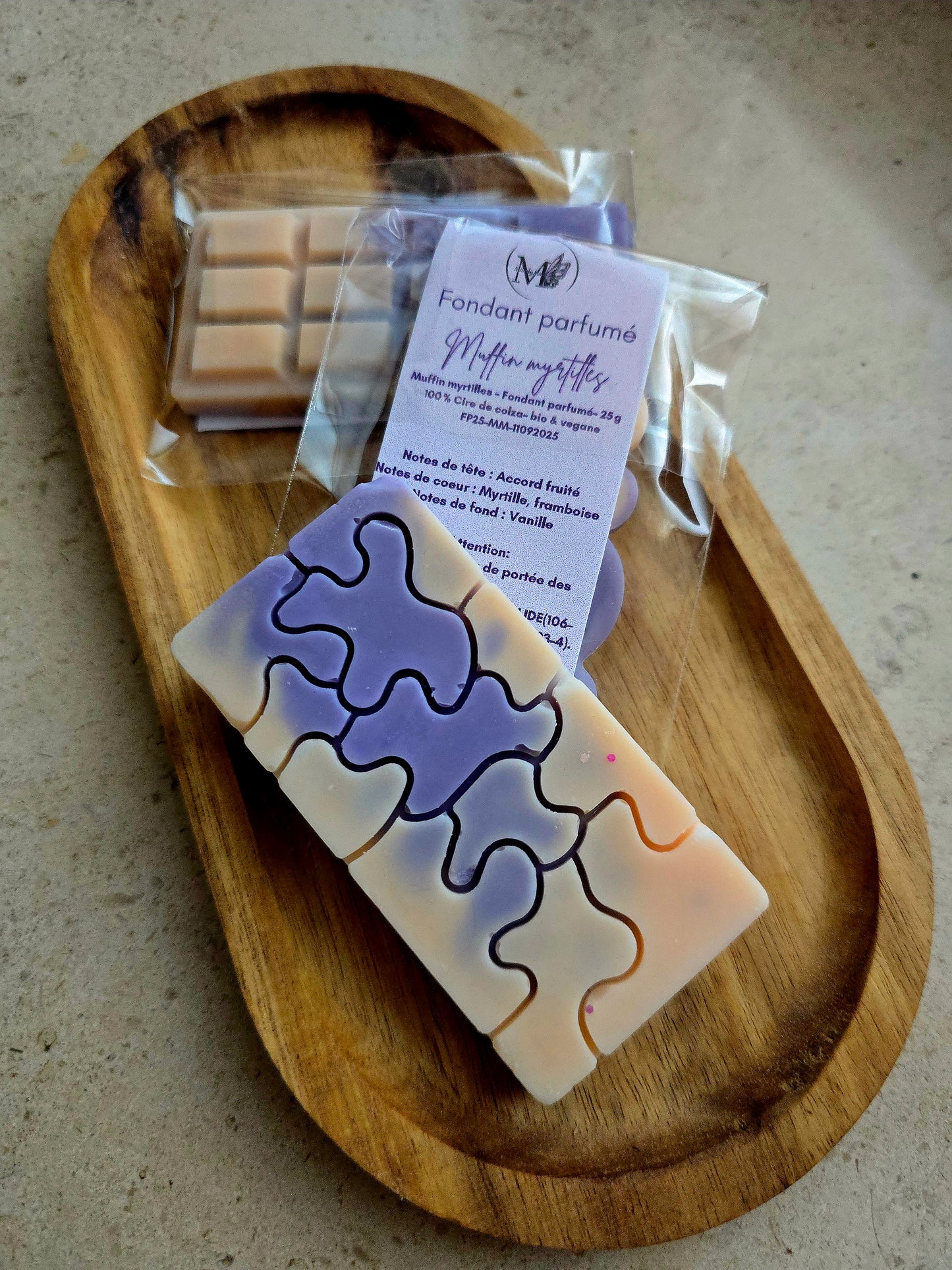 Fondant parfumé artisanal - 25gr - Muffin myrtilles