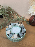 QUIET RITUAL – Candle & Bouquet Olive
