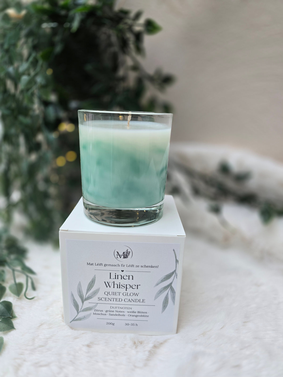 QUIET GLOW Scented Candle - Linen Whisper
